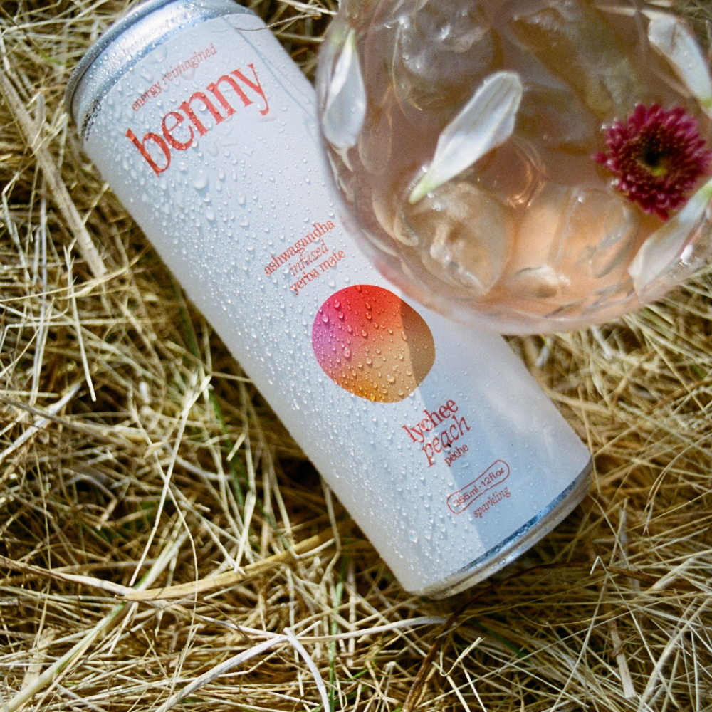 Benny Peach Lychee Yerba Mate Energy Drink
