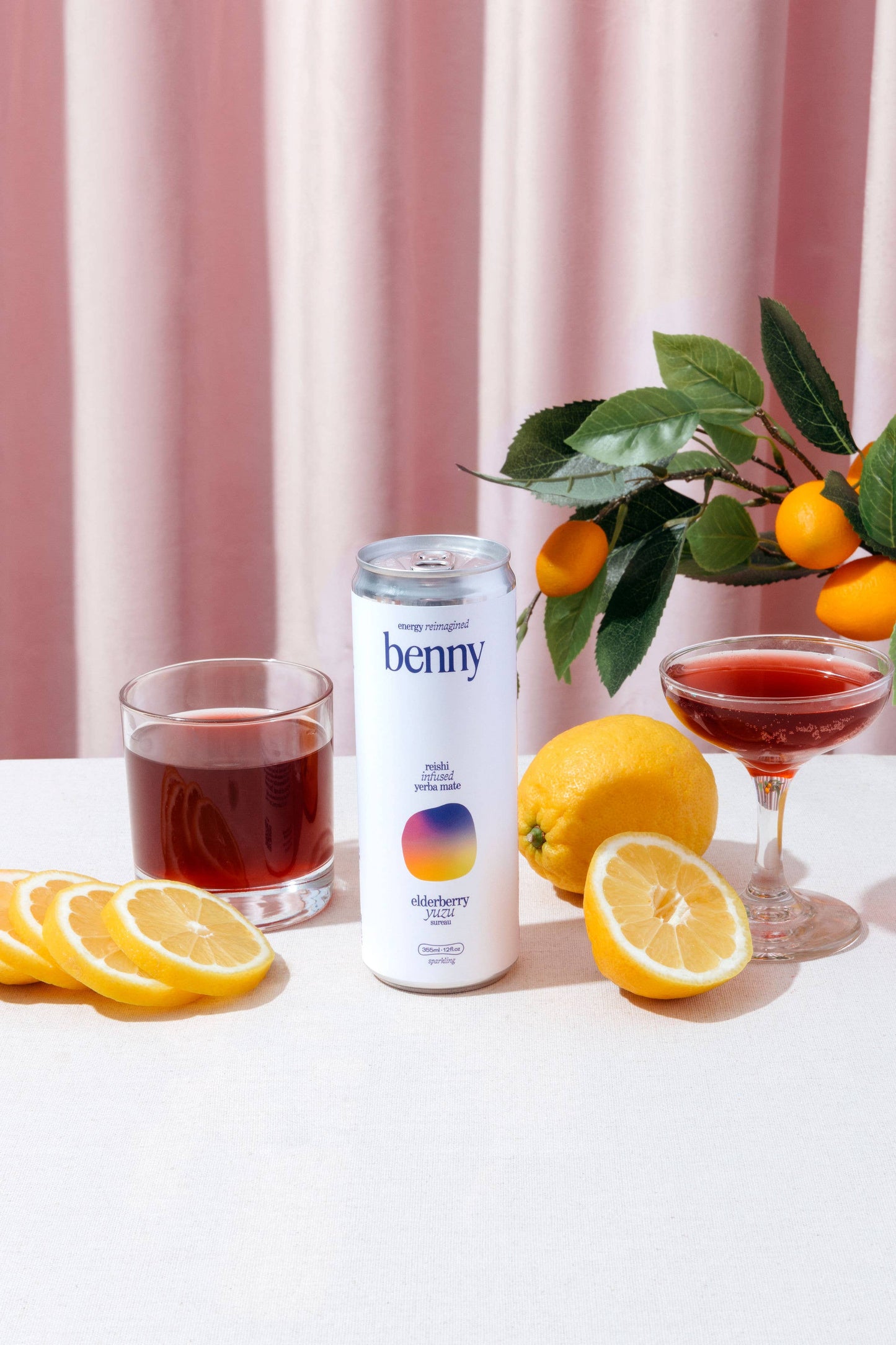 Benny Elderberry Yuzu Yerba Mate Energy Drink