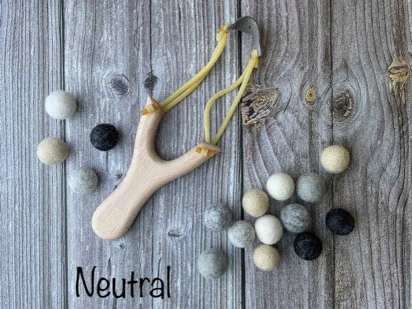 Toy Slingshot with soft Felt balls Ammo