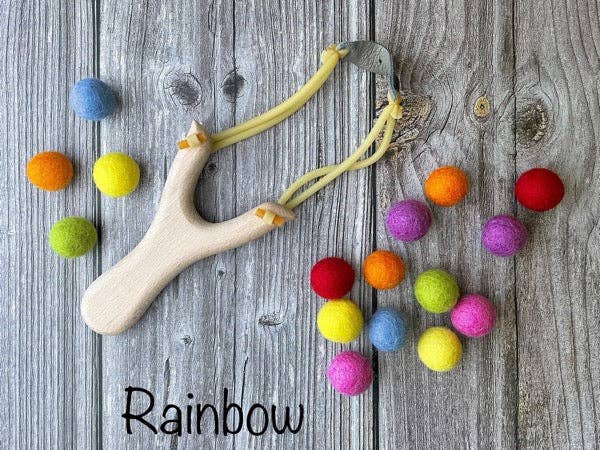Toy Slingshot with soft Felt balls Ammo