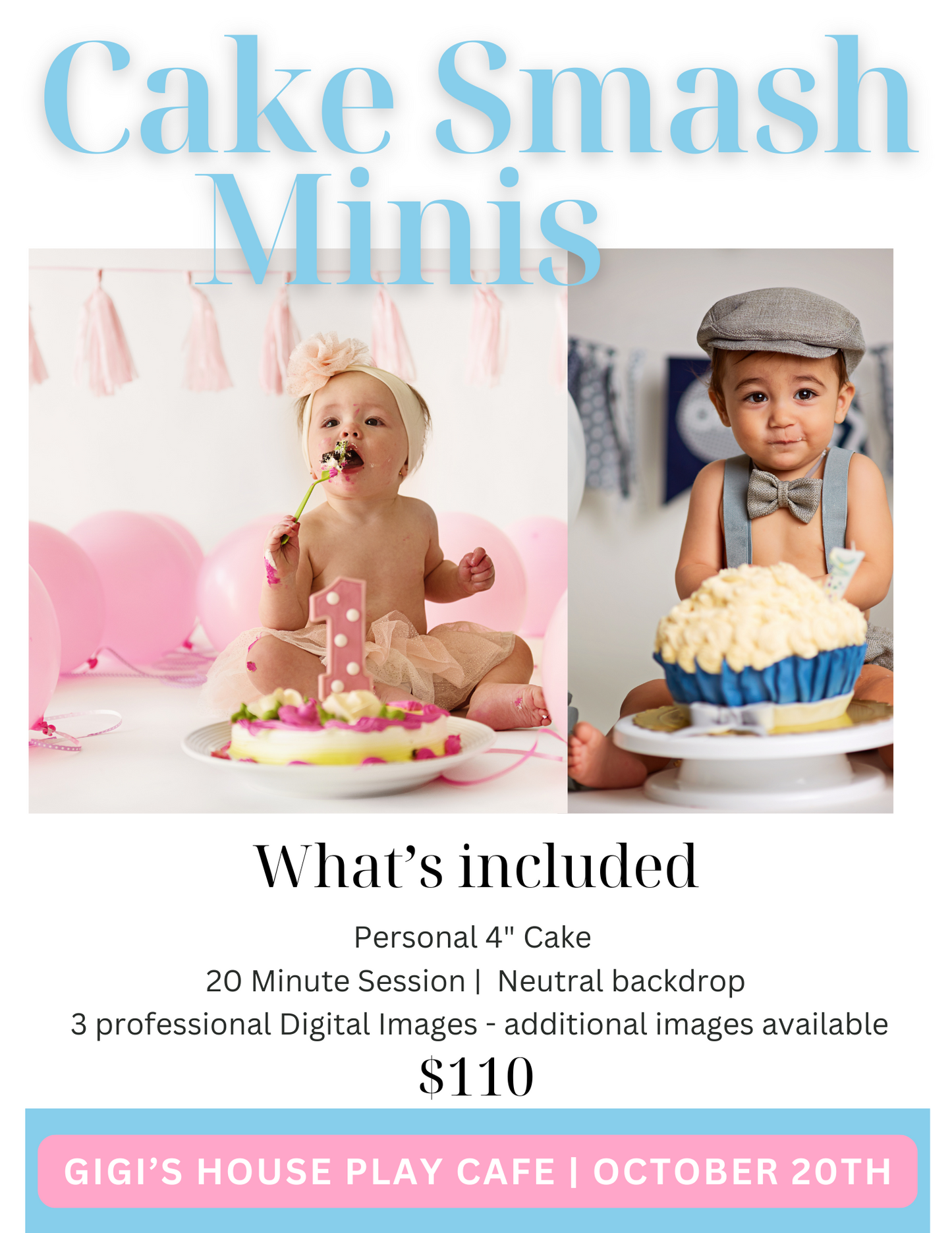 October 20th Mini Cake Smash Photo Shoot – Sweet Moments, Big Memories!