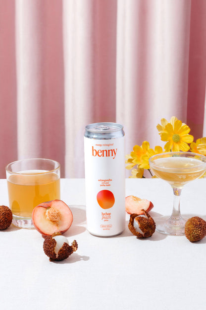 Benny Peach Lychee Yerba Mate Energy Drink