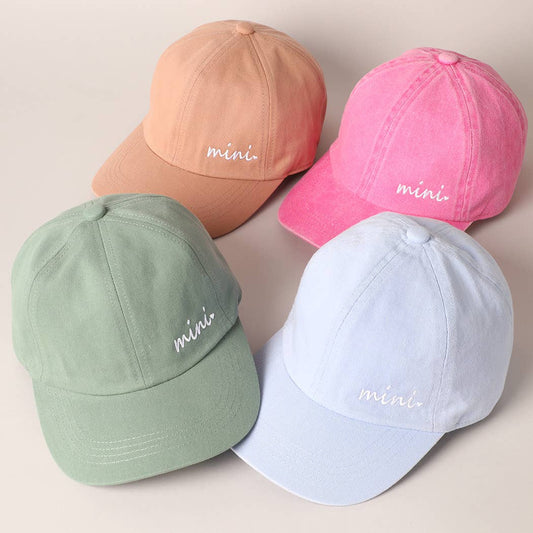 Kids Mini Embroidered Letters Baseball Cap