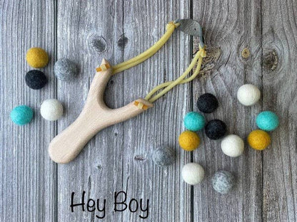 Toy Slingshot with soft Felt balls Ammo