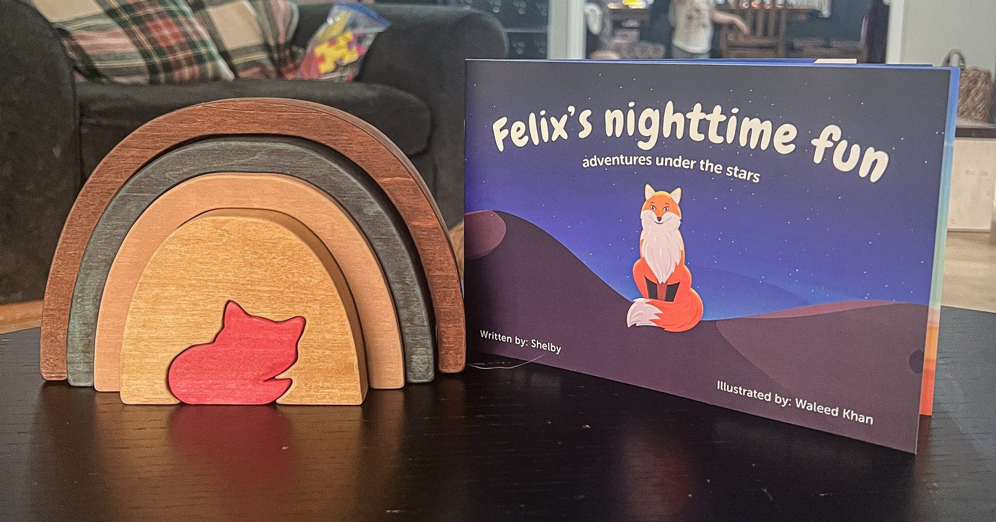 Felix the fox book and stacking toy set - Monkey Bandit kids