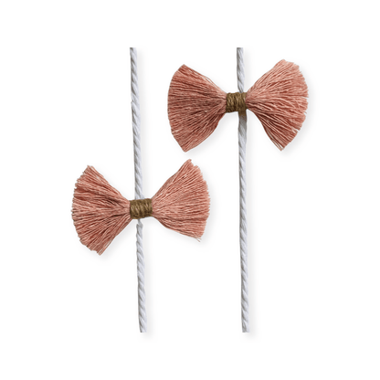 Macrame ruffle bow clip - Monkey Bandit kids