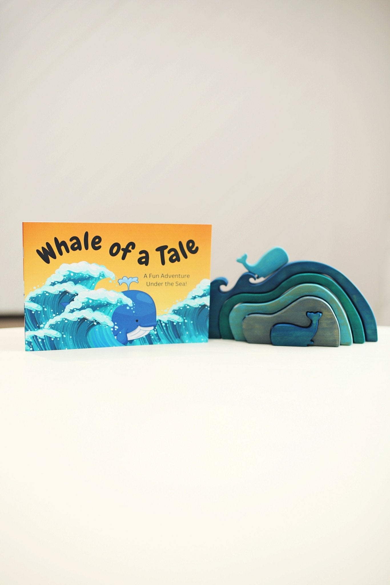 Whale of a tale - stacking toy and book set - Monkey Bandit kids