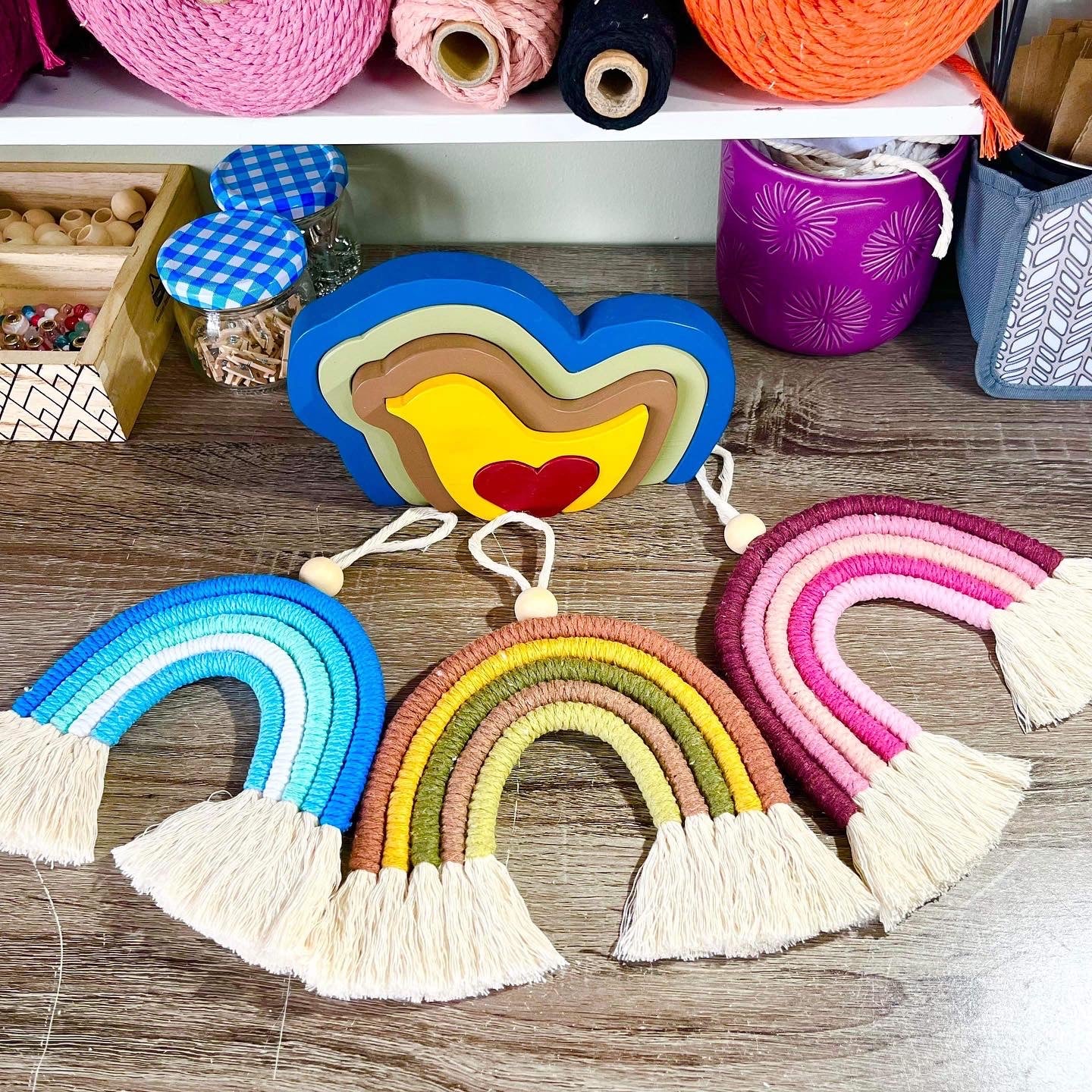 Mini Macrame Rainbow